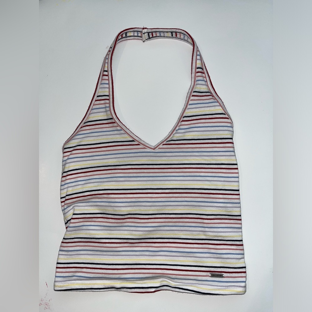 Hollister Striped Halter Tank Top